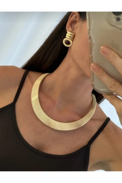 Lunarie Xuping 14K kaplama Büyük Oval Vintage Küpe - VIP Gold Çerçeveli Kahve...