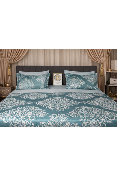 Sonia-home Εξαμελές σετ κλινοσκεπασμάτων από βαμβακερό σατέν, κορυφαίας ποιότ...