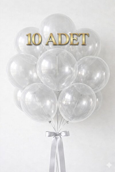 Sev-AL Balonları Kristal Şeffaf Balon 10’lu 11 İnç
