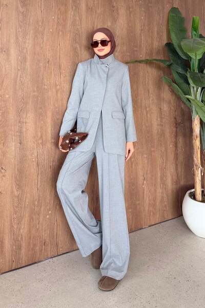 Hazamoda Κοστούμι Elite με παντελόνι σε γκρι χρώμα