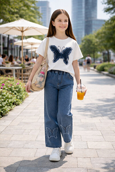 NURTOPU Σετ για κορίτσια, καλοκαιρινό κοντομάνικο βαμβακερό ύφασμα, πλήρες λύ...