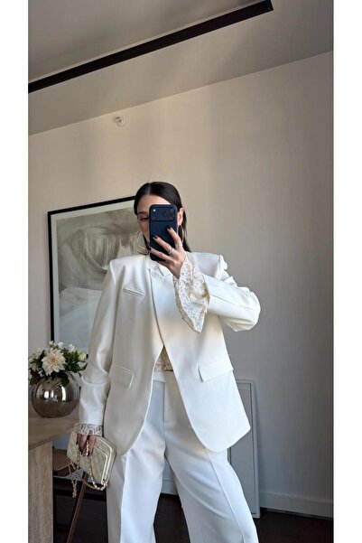 ALVOR Double-Breasted Asymmetrical Buttoned Padded Blazer Jacket