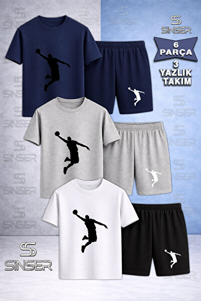 SS SİNSER Παιδικό BASKET ADAM BLACK Μπλουζάκι με Ειδικό Τύπωμα και Λαιμόκοψη ...