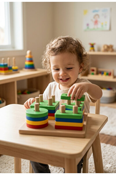 hzm3dtasarim Montessori ince Motor Becerileri Geliştiren Şekil Eşleştirme Oyu...