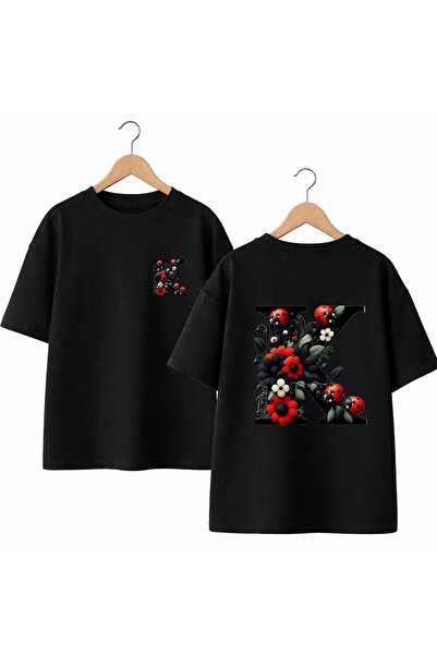 playwear Μπλουζάκι με στάμπα Ladybug Letter K στην πλάτη και στο στήθος, 100%...