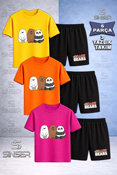 SS SİNSER Παιδικό Σετ PANDAS 3 ΤΕΜΑΧΙΩΝ SIDE BY SIDE με Ειδική Στάμπα και Λαι...