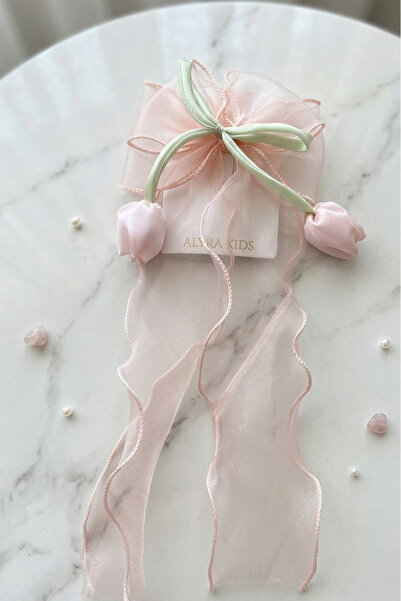 ALYRA Κοριτσίστικο κλιπ μαλλιών με φιόγκο σε σχήμα τουλίπας - Αξεσουάρ με λεπ...