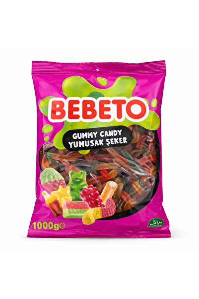 BEBETO Jelibon Tekli Paket 1 kg Meyveli Solucan