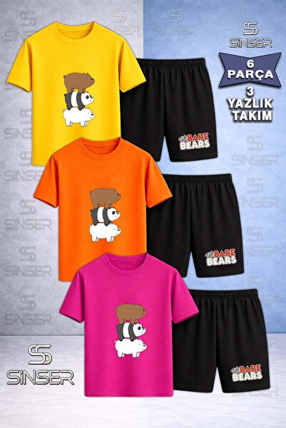 SS SİNSER Παιδικό Σετ PANDAS 3 τεμαχίων με Ειδική Εκτύπωση και Λαιμόκοψη Ποδη...