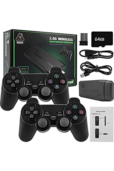 Generic Retro Game Console with Dual Wireless Controllers Plug & Play Video G...