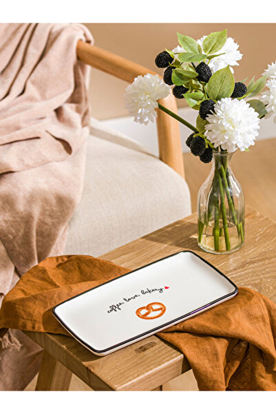 LC Waikiki Rmz Gi̇yi̇m Farkiyla Printed Porcelain Presentation Plate 22 cm