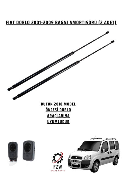 FZW BAGAJ AMORTİSÖRÜ FIAT DOBLO 2001-2009 ARASI 2 ADET SAĞ-SOL TAKIM (46824070)