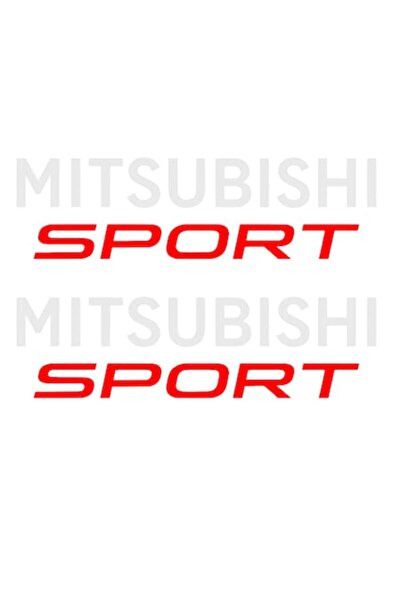 Oracal Σετ 2 διακοσμητικά στικερ αυτοκινήτου, Mitsubishi Sport, ασπρόροζ, 20 εκ.