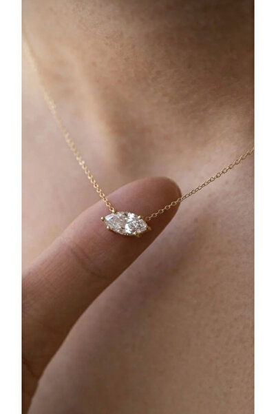 Wind Silver Markız Kesim Kolye 925