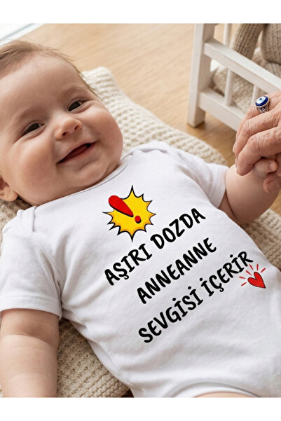 EGGBABY Grandmother's Love Themed Baby Bodysuit 100% Cotton Fun Written Gift ...