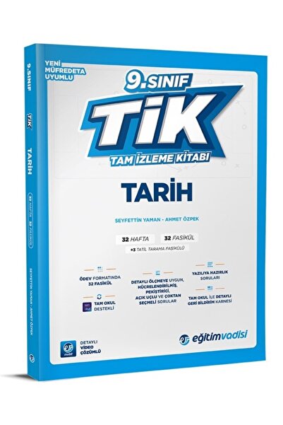 Eğitim Vadisi 2026 9. Sınıf Tarih Tik Tam İzleme Kitabı Maarif Model