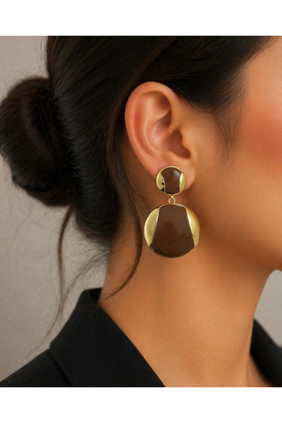 AltıntaşAksesuar Women's Earrings - Oval Dangle Earrings