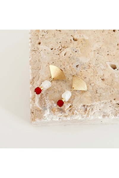 Vesce Atelier Luna Ember Natural Stone Earrings