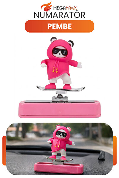 MEGAHAWK Araç İçi Numaratör Pembe Panda Figürlü Park Telefon Numarası Gizlene...