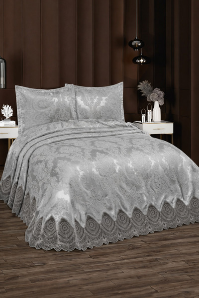 Hig Store İdil Γαλλικό Σετ Κάλυμμα Κρεβατιού/Κουβερλί Διπλό Μεγάλο Μέγεθος 3 ...