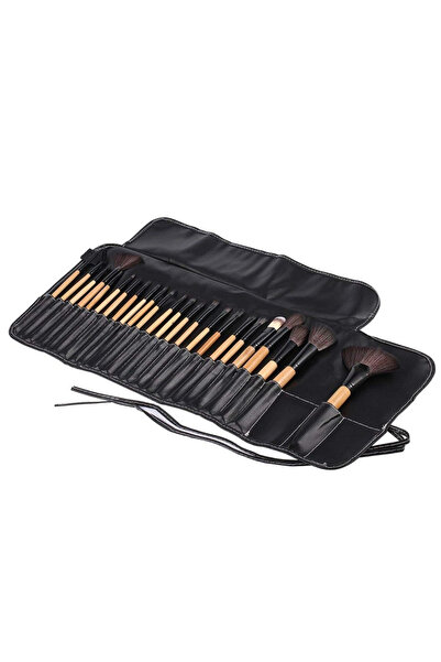 Marsilyan Σετ 24 επαγγελματικών πινέλων μακιγιάζ με δερμάτινη θήκη ILKEL-RSITDK4