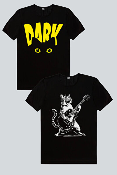 ROCKANDROLL Sarman Rock, Dark Cat Ανδρικό Μπλουζάκι 2 τεμαχίων Eco Πακέτο