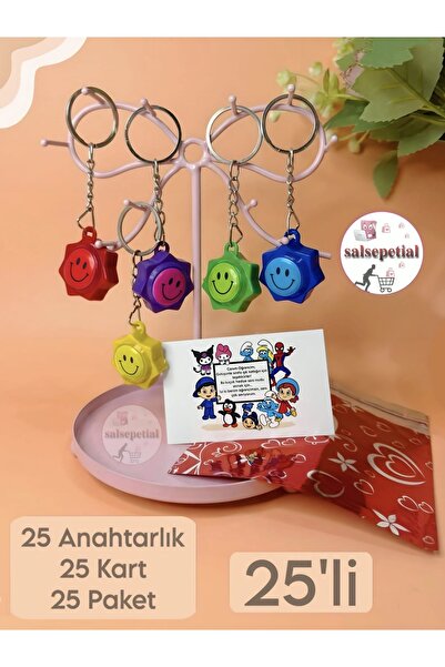 Salsepetial 25’li Emoji Anahtarlık Hediyelik Hediye Paketli Notlu Emoji Anaht...