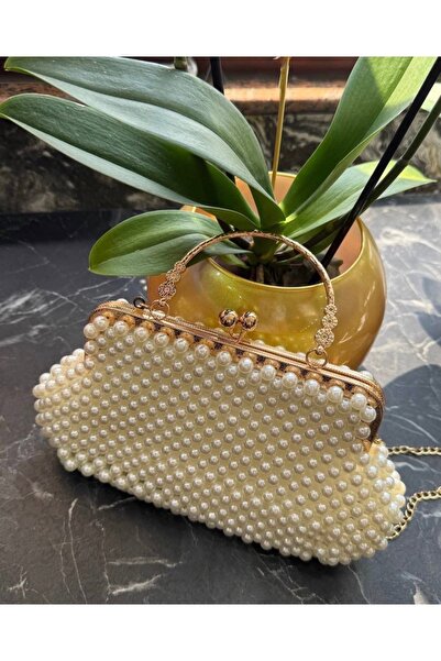 modayaselam Εισαγόμενη τσάντα με πέρλες