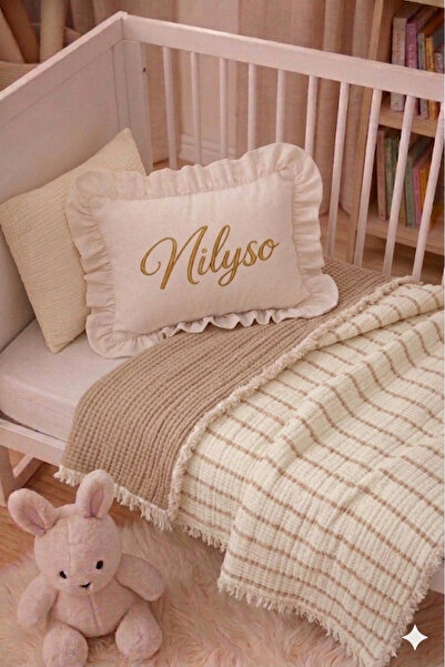 Nilyso Home 4 Katlı Çift Taraflı Müslin Bebek Örtüsü, %100 Pamuk Çok Amaçlı B...