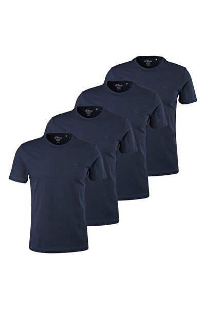s.Oliver Herren T-Shirt, 4er-Pack - Basic, Rundhals, Baumwolle, einfarbig