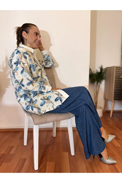 Cardella Σετ Παντελονιού Τουνίκ με Απλικέ Λουλούδια από Τούλι Avena – Τρισδιά...