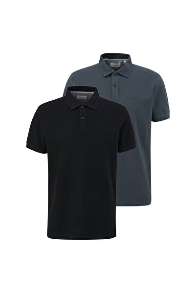 s.Oliver Herren Poloshirt, 2er Pack - Basic, Polokragen, Baumwolle, einfarbig