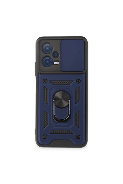 Xiaomi Redmi Note 12 5g Kılıf Pars Lens Yüzüklü Silikon - Lacivert
