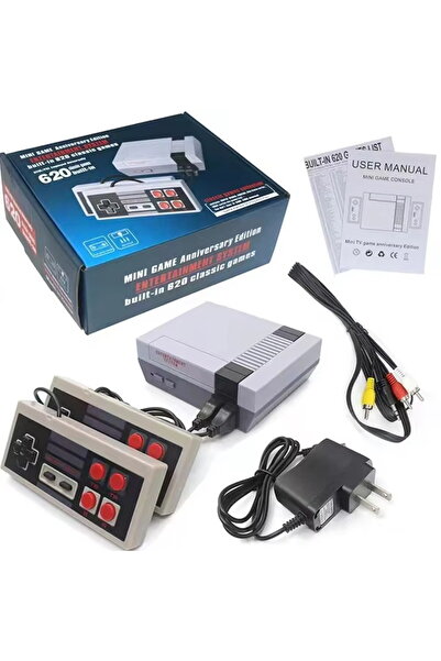 kruxon Mini HD TV Çıkışlı Game Anniversary Edition 620 Oyunlu 2 Kollu Tv Retro Oyun Konsolu