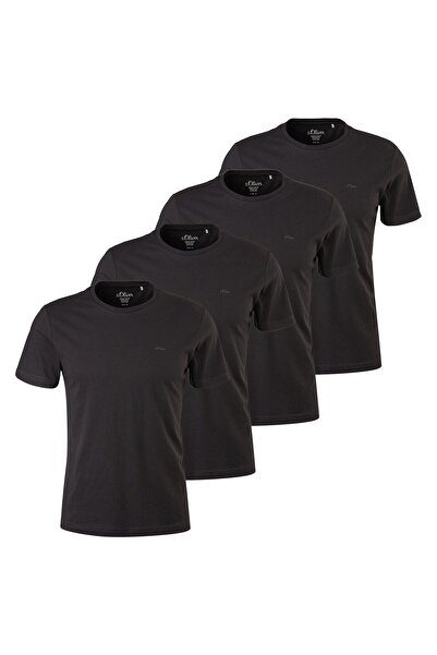s.Oliver Herren T-Shirt, 4er-Pack - Basic, Rundhals, Baumwolle, einfarbig