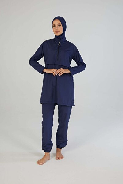 Estiva Πλήρως καλυμμένο μαγιό με παντελόνι και φερμουάρ, τύπου χιτζάμπ