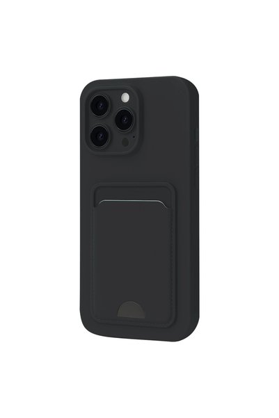 TheGencoo Apple iPhone 16 Pro Case Kelvin Silicone with Business Card Holder ...