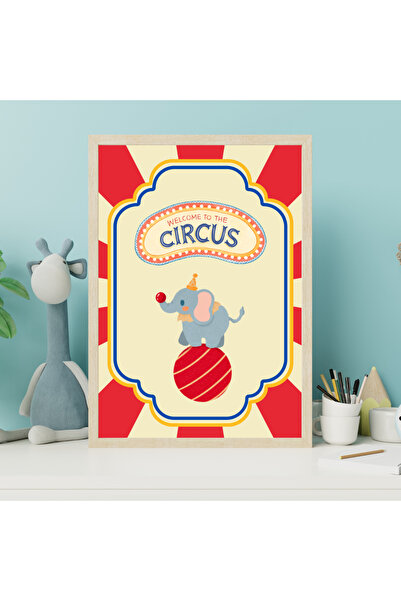 Kosinüs Reklam Sirk Temalı Çocuk Odası Posteri-Bebek Odası-Çocuk odası-Fil