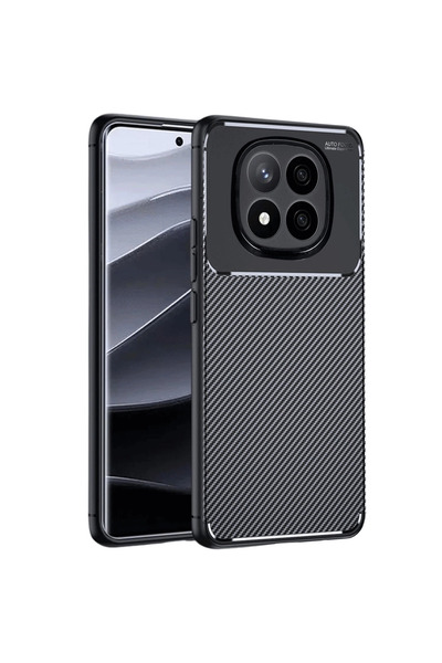 TheGencoo Xiaomi Redmi Note 14 Pro Plus Case Auto Focus Carbon Cover - Black