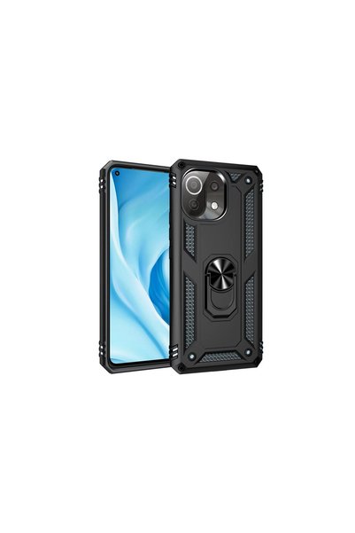 Generic Brand Xiaomi mi 11 lite case sofia ring silicone cover - black