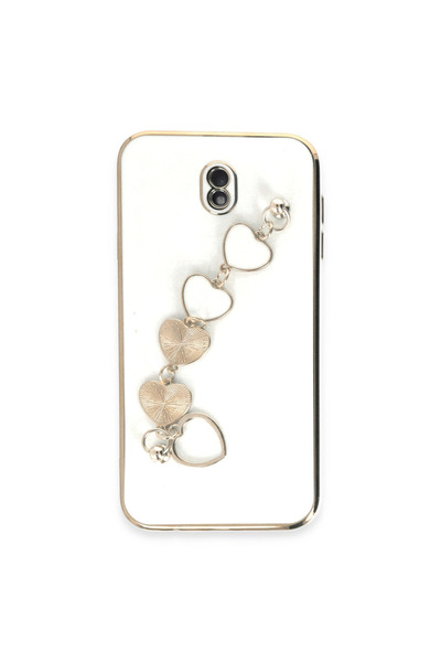 eco port Samsung Galaxy J7 Pro / J730 Kılıf Esila Silikon - Beyaz - Beyaz