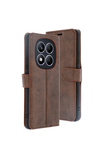TheGencoo Xiaomi Redmi Note 14 Pro 4g Case Trend S Plus Flip Case - Tan