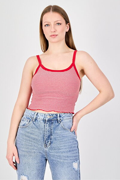 Don't Call Me Jennyfer Women Square Neck Sleeveless Stripe Tank Top, Multicolor