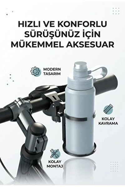 kruxon Ayarlanabilir Gidon Bağlantılı İçecek Tutucu | Motosiklet & Bisiklet T...