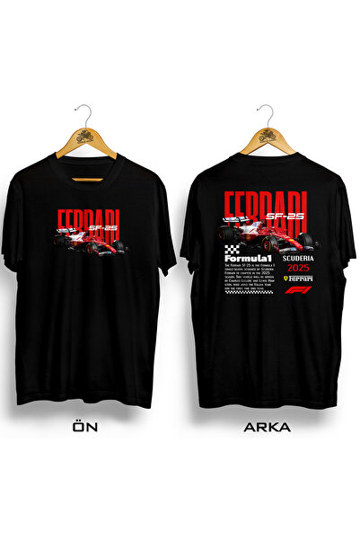 Turkish Riders F1 Ferrari SF 25 / %100 Pamuklu 24/1 Kumaş Premium Tshirt