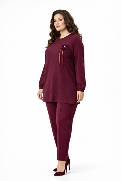 BAGLAN Γυναικείο Σετ Παντελόνι Τουνίκ με Γκλίτερ BGL-ST05428