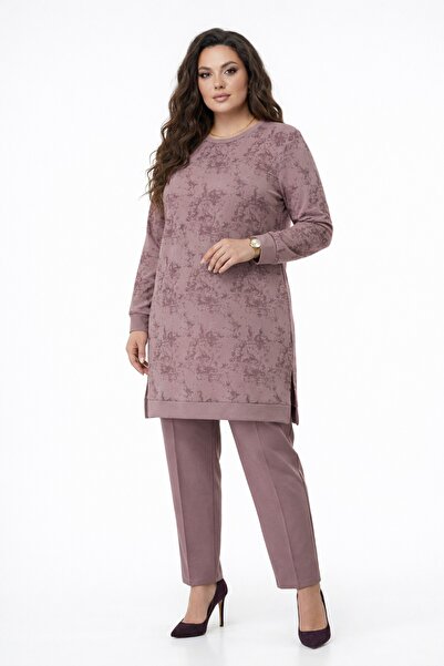 BAGLAN Γυναικείο Σετ Παντελόνι Τουνίκ με Σχέδιο Σκιάς BGL-ST05431