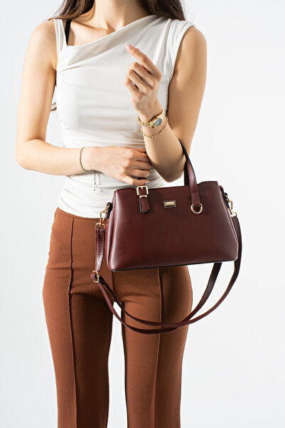 H&D COLLECTİON Sanmorris Γυναικεία τσάντα χειρός και ώμου από συνθετικό δέρμα...