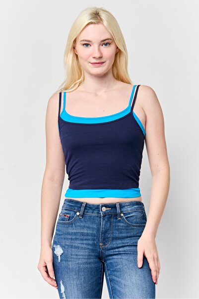 Don't Call Me Jennyfer Women Crew Neck Sleeveless Plain Tank Top, Multicolor