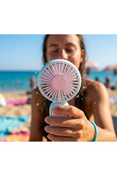 Kuzey Tacı SummerBreeze: 15 CM Taşınabilir Mini El Fanı – USB Şarjlı ve Askıl...